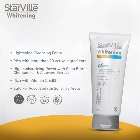 ستارفيل غسول الوجه وتفتيح البشرة لجميع انواع البشرة 100 مل - Starville